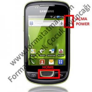 Samsung Galaxy Mini Pop Plus S5570i Format Atma