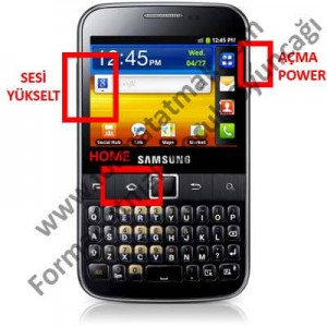 Samsung Galaxy Y Pro B5512 Format Atma