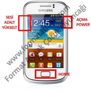 Samsung Galaxy Mini 2 Format Atma
