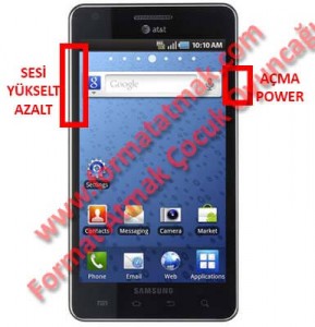 Samsung Infuse 4G Format Atma