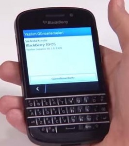 Blackberry 10 Güncelleme