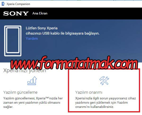 Sony Xperia 1 Format Atma